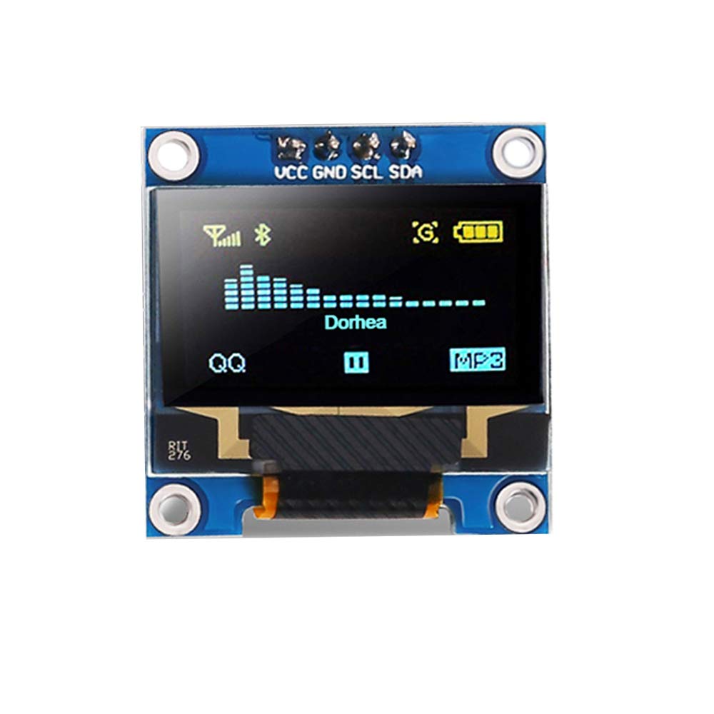 6PCS 0.96 12864 128x64 SSD1306 I2C 0.96 inch 4 Dorhea OLED Display Module Pixel LCD Yellow Blue Driver Board Serial IIC