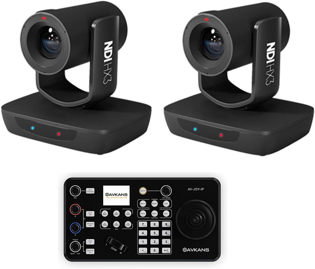 AVKANS 30X NDI PTZ Camera with HDMI SDI Video Outputs, Official NDI Products (20X NDI Camera Kits 2:1)
