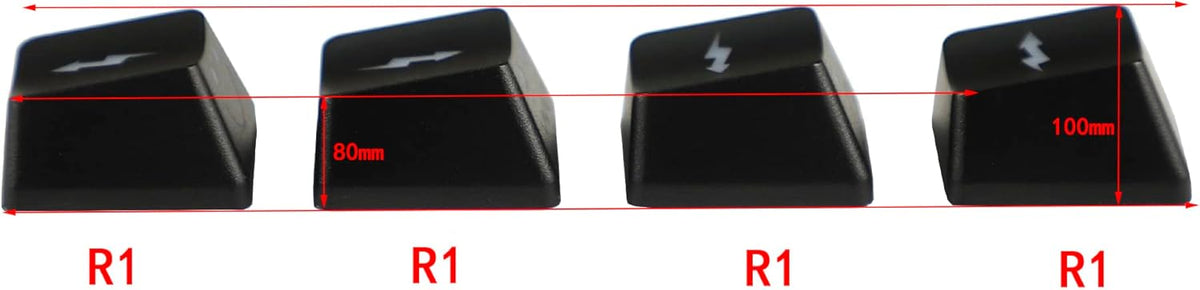 1.6mm Thickness WASD Arrow Replacement Keycaps, Lightning Baby Shine Through Keycaps OEM Profile for MX Mechanical