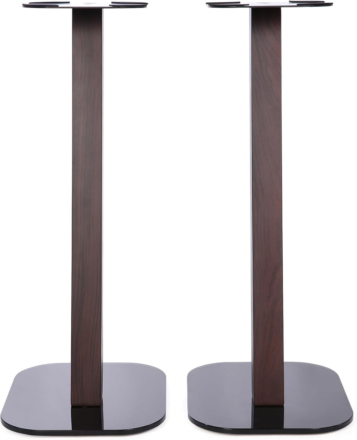 EXIMUS One Pair Fixed Height Universal Speaker Floor Stands - Espresso - 610 Series