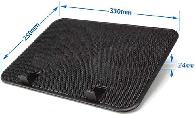 14 Inch Notebook Cooler 5v Fan External Laptop Cooling Pad Slim Stand High Speed Silent Metal Panel