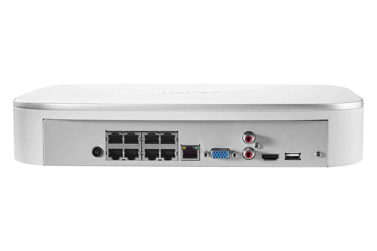 Lorex N842A82 4K Ultra HD 8 Channel 2TB IP Security System Network Video Recorder (NVR) with Smart Motion Detection, Voice Control and Fusion