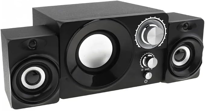 JSEIAJB 11W Subwoofer Portable Music Computer Speaker with 3.5mm Audio Plug for Desktop TV PC