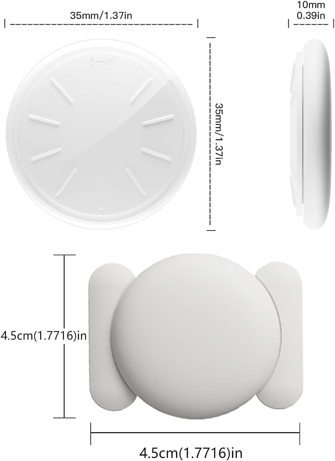 HONGTOP H (White,2PCS) Tracker Device for Vehicles,No Monthly Fee GPS Car Tracker,Anti-Lost Car Locator Works with Find