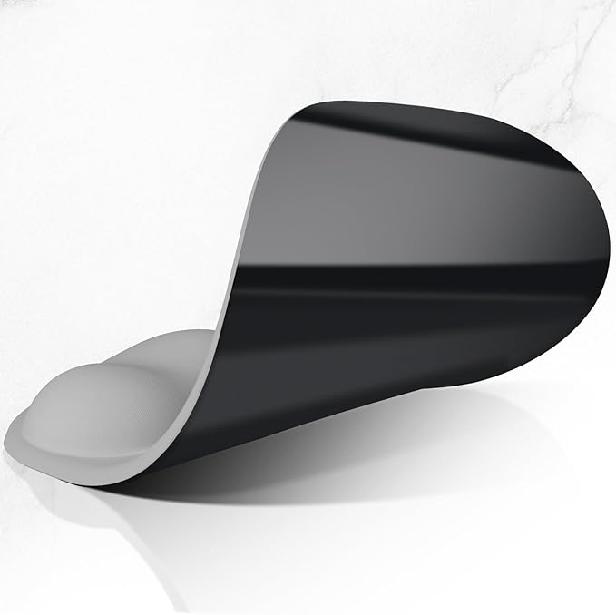 ITNRSIIET Ergonomic Mouse Pad, Cushioned Gel Wrist Rest, Non-Slip Base, Smooth Surface, Cute Multi-Color, 9.5 x 8.2 in, Space Gray