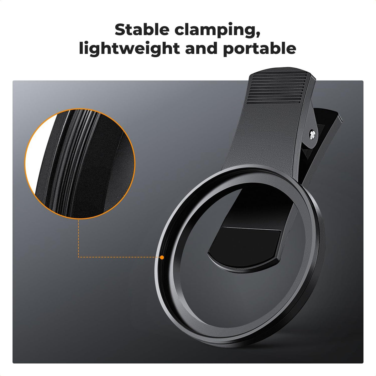 K&F Concept 67mm Thread Clip for Smart Phone, Large Caliber Phone Filter Adapter, Compatible for iPhone 16 15 Pro Max 14 13 12 11 Samsung Galaxy S22 S23 Ultra Galaxy S22 S24 Ultra(Filter Not Included)