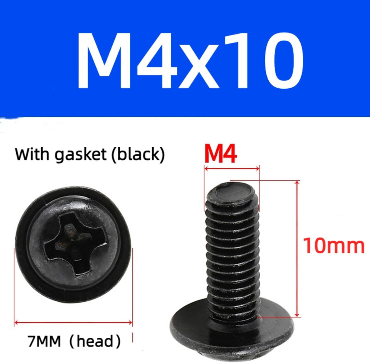 Impnit 20 M4x10mm 75x75mm 100x100mm M4 10mm PCS Vesa Screws, VESA Compatible TV/Monitor Wall Mount Screws