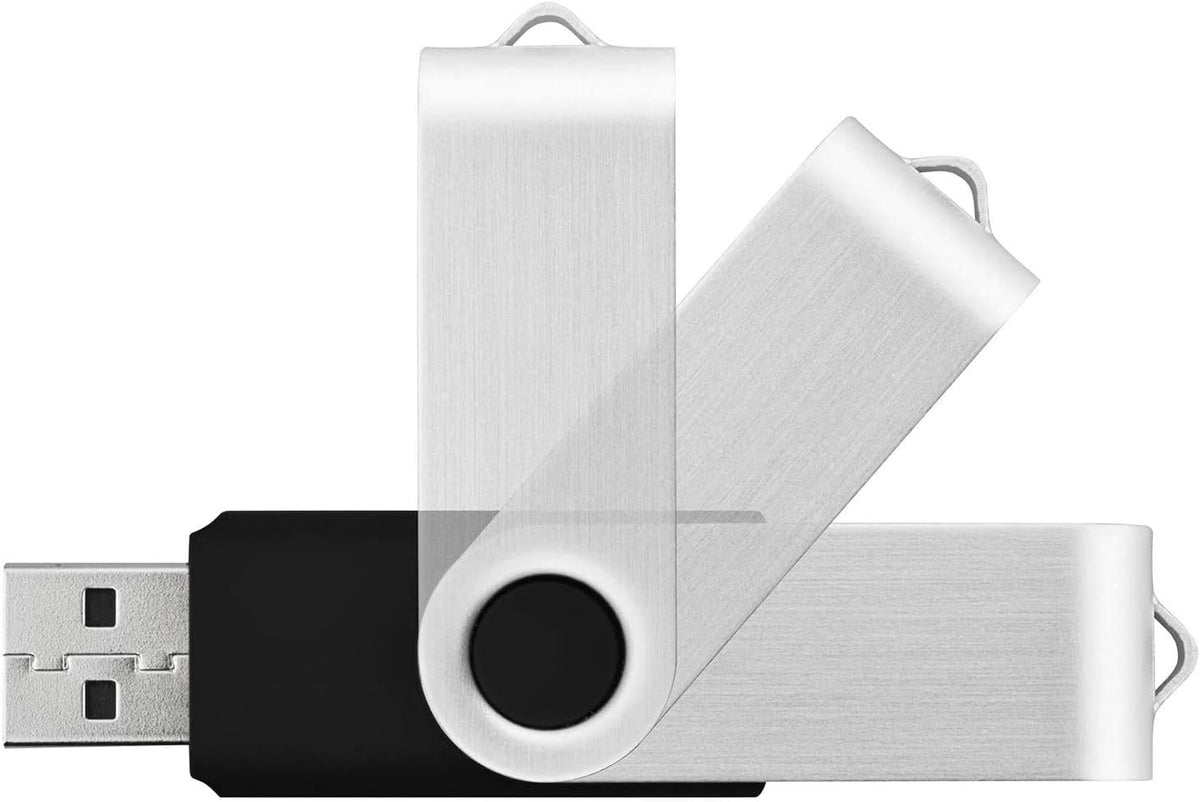 Wholesale 100 Pack 8GB Flash Drive Thumb Drive Flash Drives Swivel Memory Stick, Custom Logo, Black