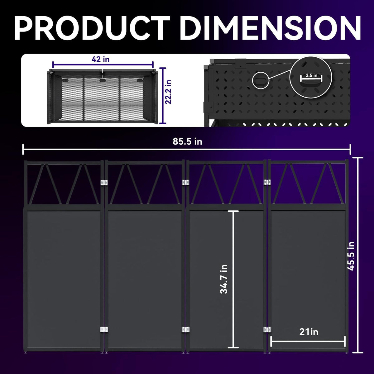 Portable DJ Booth T able,Foldable DJ Table Stand Portable with White & Black Scrim,Adjustable DJ Facade Booth Station Metal Frame D J Table with Cable Hole for Private Events, Clubs, Bars (50*25 XL)