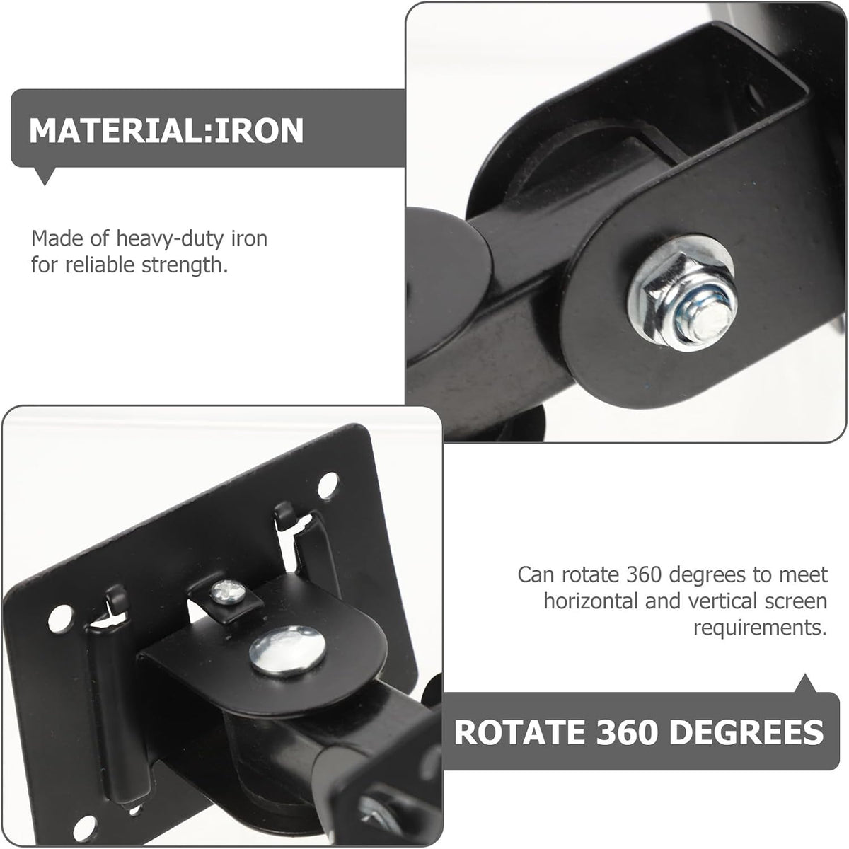 Homoyoyo 360 14-27 Inch Wall Mount Tv Bracket and Monitor Mount with Rotation Metal Pivot, Compatible with LCD Screens