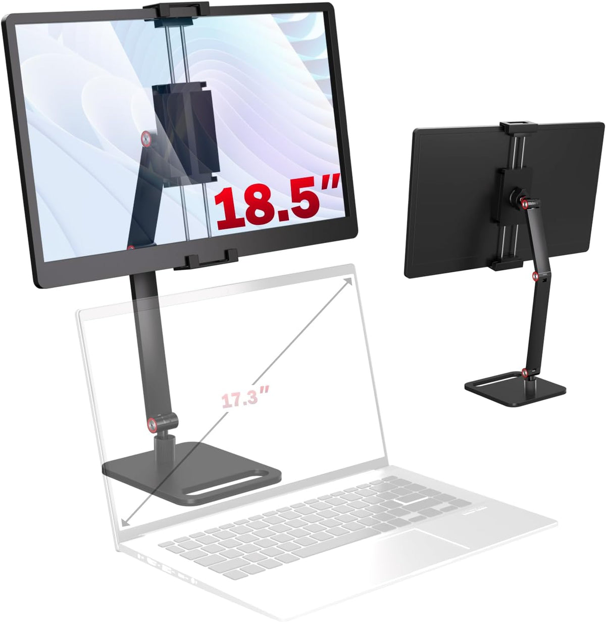 Hnfrwd 6-18.5 Inch,Universal Portable Monitor Stand Holder for Desktop Version Expandable Display Base Adjustable