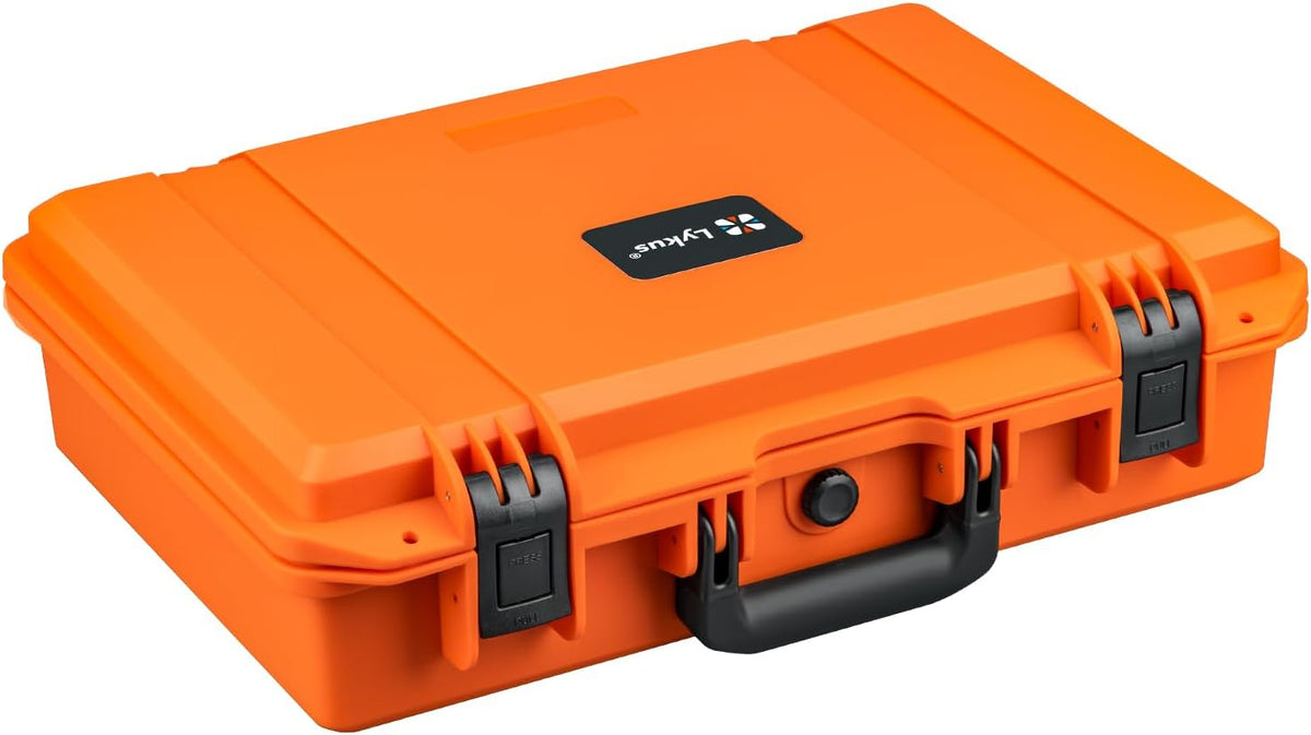 Lykus HC-4410 Waterproof Hard Case with Customizable Foam Insert, Interior Size 17.32x11.42x4.72 in, Suitable for up to 16" laptop,Starlink Mini,keyboard,drill,audio mixer,mic,flashlight,and more