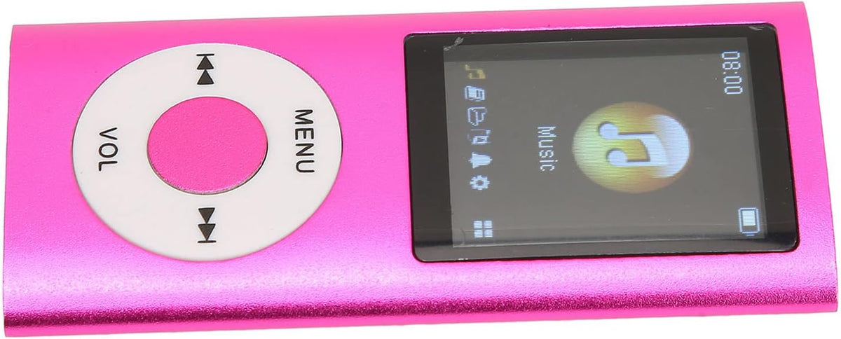 DAUZ 64GB MP3 1.8 Inch MP3 MP4 Player with LCD, Lossless Sound, Memory Card Support, Sleep Shutdown, Pink, and Players