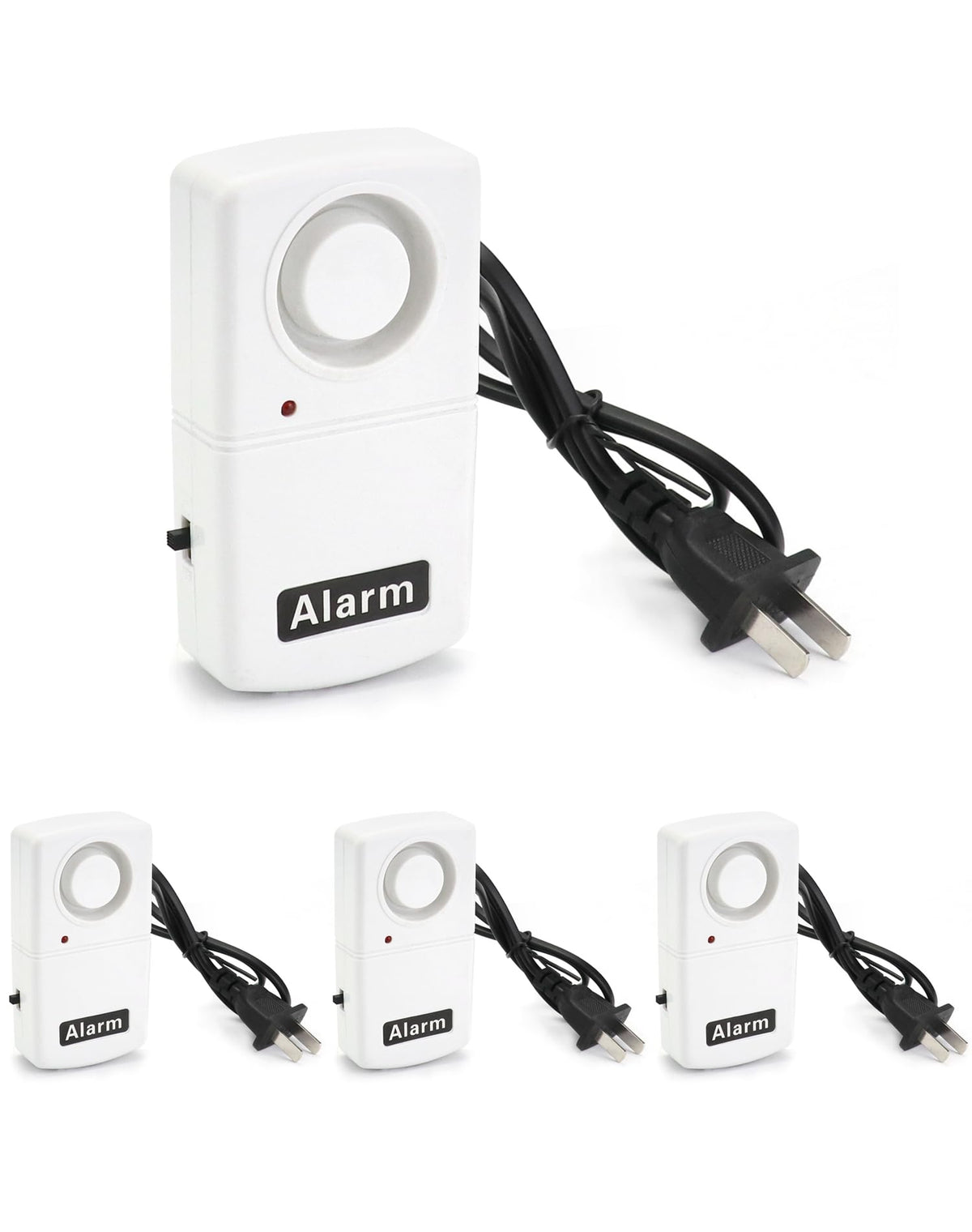 QWORK Power Failure Alarm, 4 Pack Automatic Power Cut Failure Outage Alarm 120db LED Indicator Smart Warning Siren Power by 9V Battery (NOT Included)