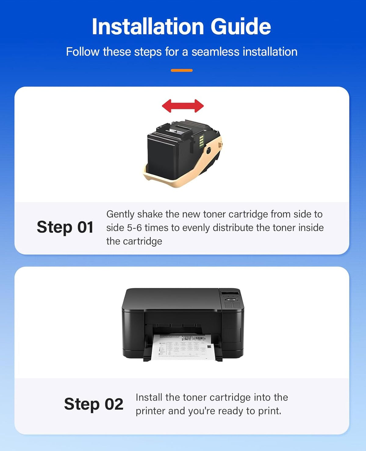 Phaser 7100 High Capacity Toner Cartridge Set 4-Pack Replacement for Xerox 106R02605 106R02602 106R02603 106R02604 Compatible with Xerox Phaser 7100 7100N 7100DN Printer Ink Black Cyan Magenta Yellow