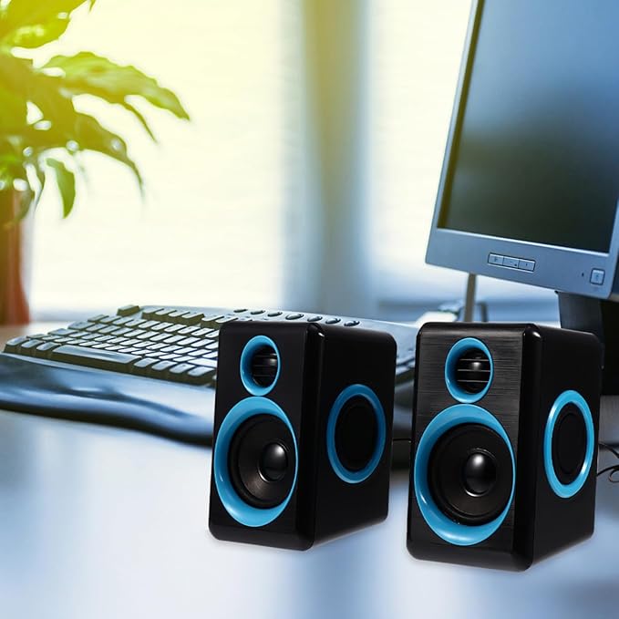 Mini USB 2.0 Computer Speaker for Laptop and Desktop Compact Mini Speaker with Dc5v Power Portable Home and Office Audio Loudspeaker