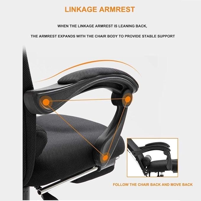 Office Chair Gaming Chair Office Chair with Arms Reclining Leather Computer Chair Swivel Office Chair with Footrest Adjustable Headrest and Lumbar Support (Color : Red Size : M)