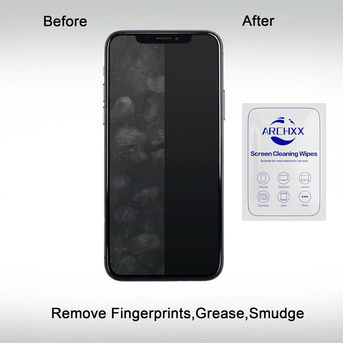 240 Count 6"x6" ARCHXX Screen Wipes for Electronics, Pre-Moistened Screen Cleaner for Screens