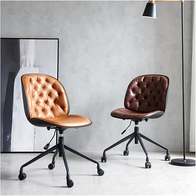 Adjustable Office Computer Chair with Armrest Chair Backrest Computer Chair Rotary Lift Gaming Chair Office Chairs(Dark Brown)