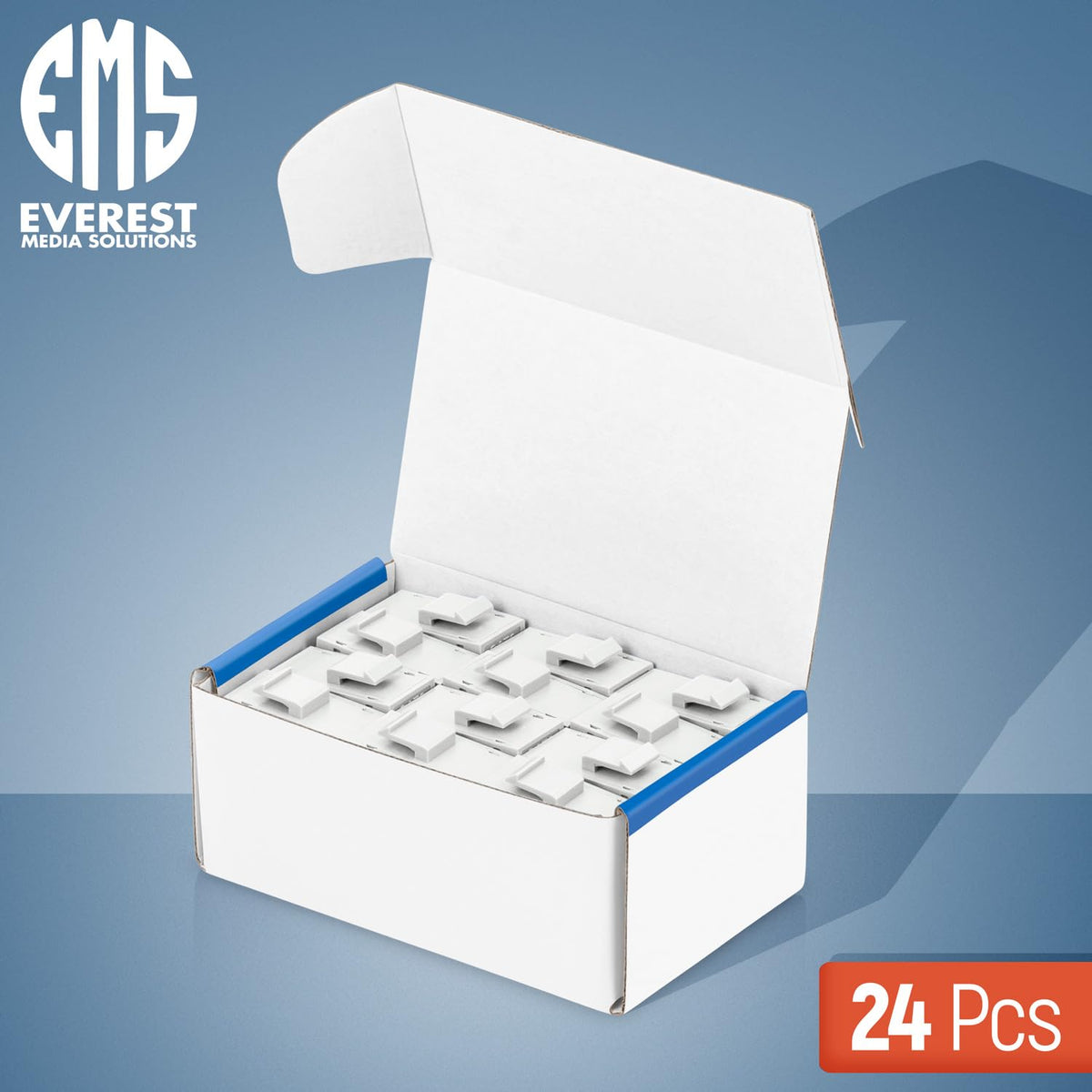 Everest 24-Pack Cat6 RJ45 Keystone Coupler - Female to Female - Cat 6, Cat5e Compatible - White