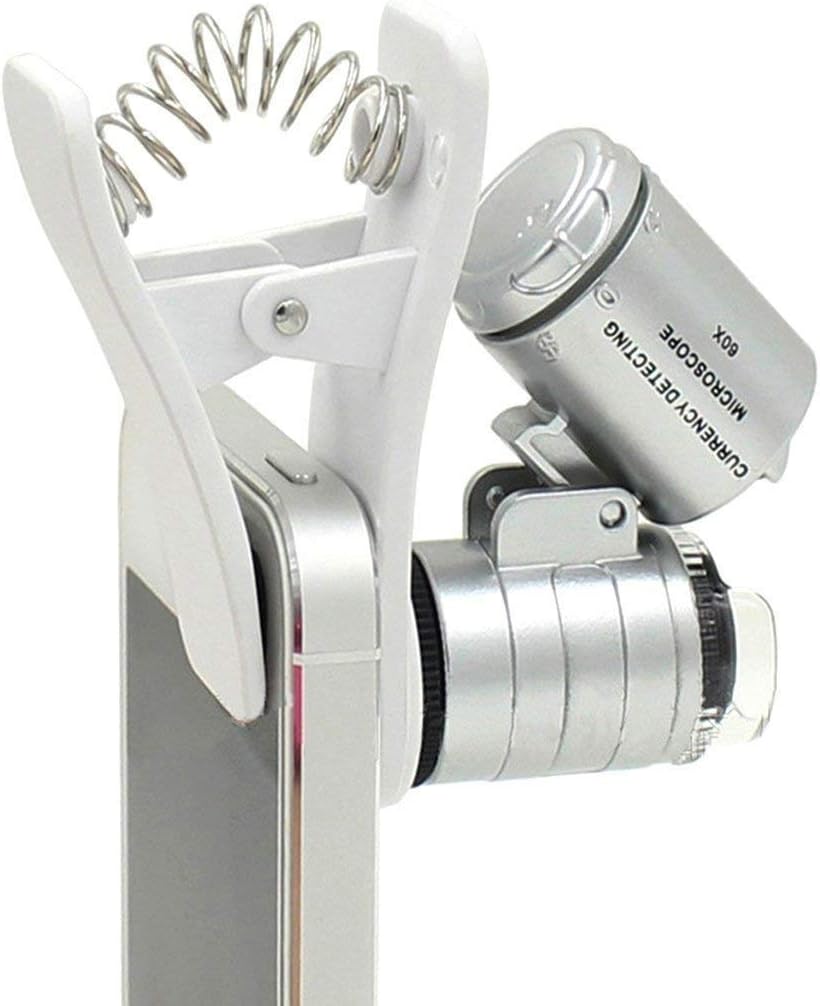 1Pcs Universal Led Clip Mobile Phone Microscope Magnifier Micro-Lens 60X Optical Zoom Telescope Camera Lens