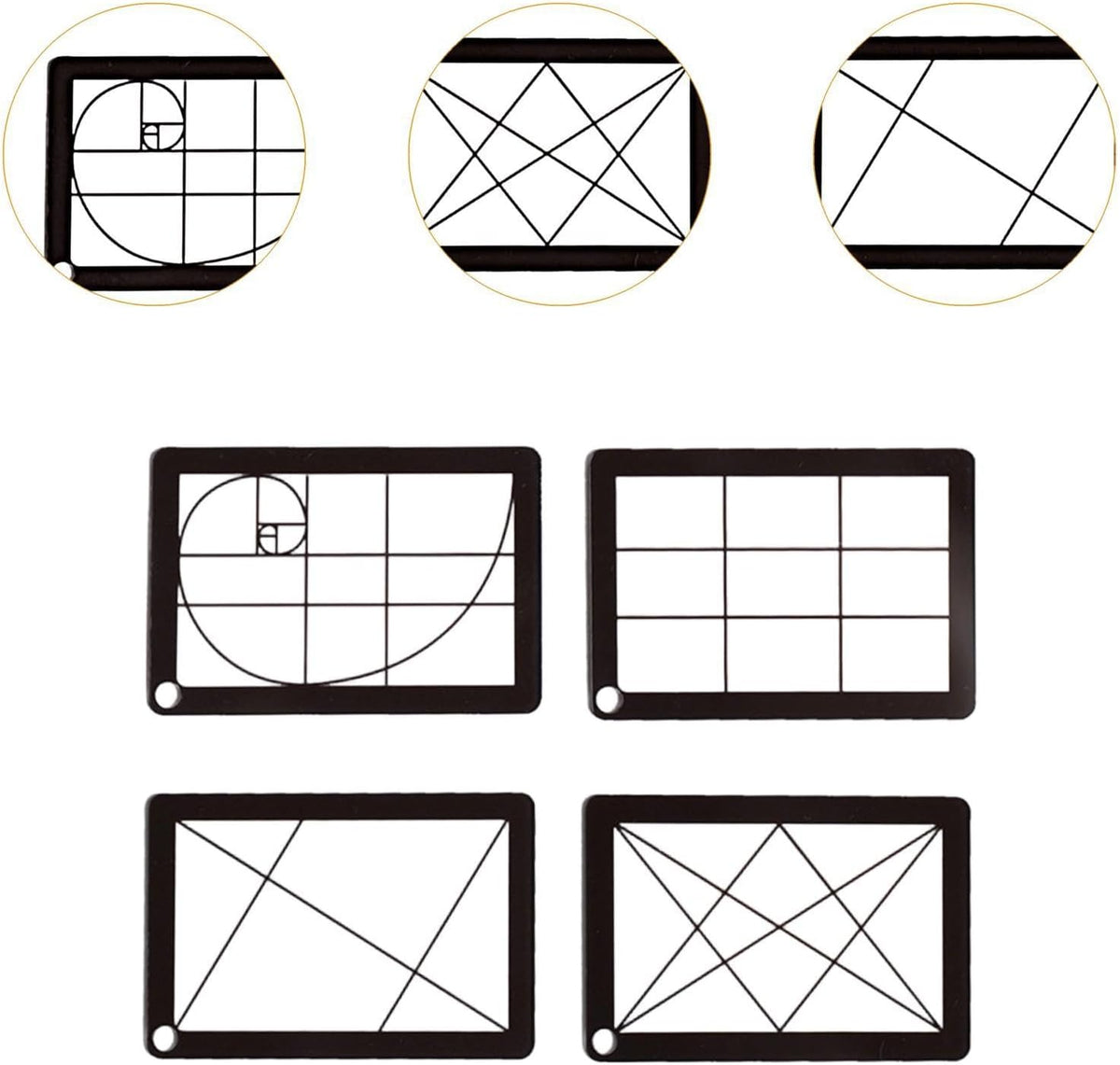 Hjdlhx 4 Pieces View with Chain Sturdy Waterproof Compact Landscape View for Painting Viewer, Acrylic