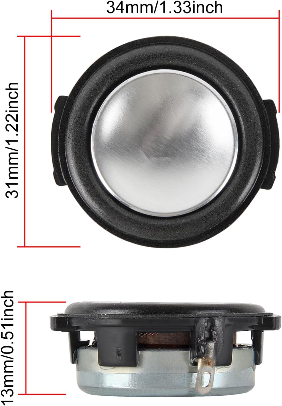 ACEIRMC 4pcs 8Ohm 3W (8Ohm 3W) Full Range Audio Speaker Replacement Stereo Loudspeaker Repair Magnet Electronic Speaker