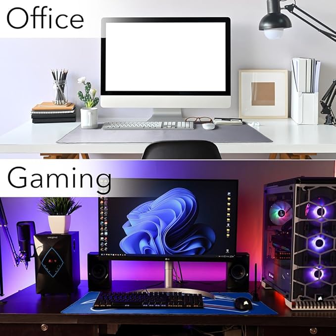 University of Wisconsin - Platteville Primary Logo Large Gaming Mouse Pad Desk Mat with Stitched Edges Non-Slip Base for Gamer Home and Office 31.5 x 15.7