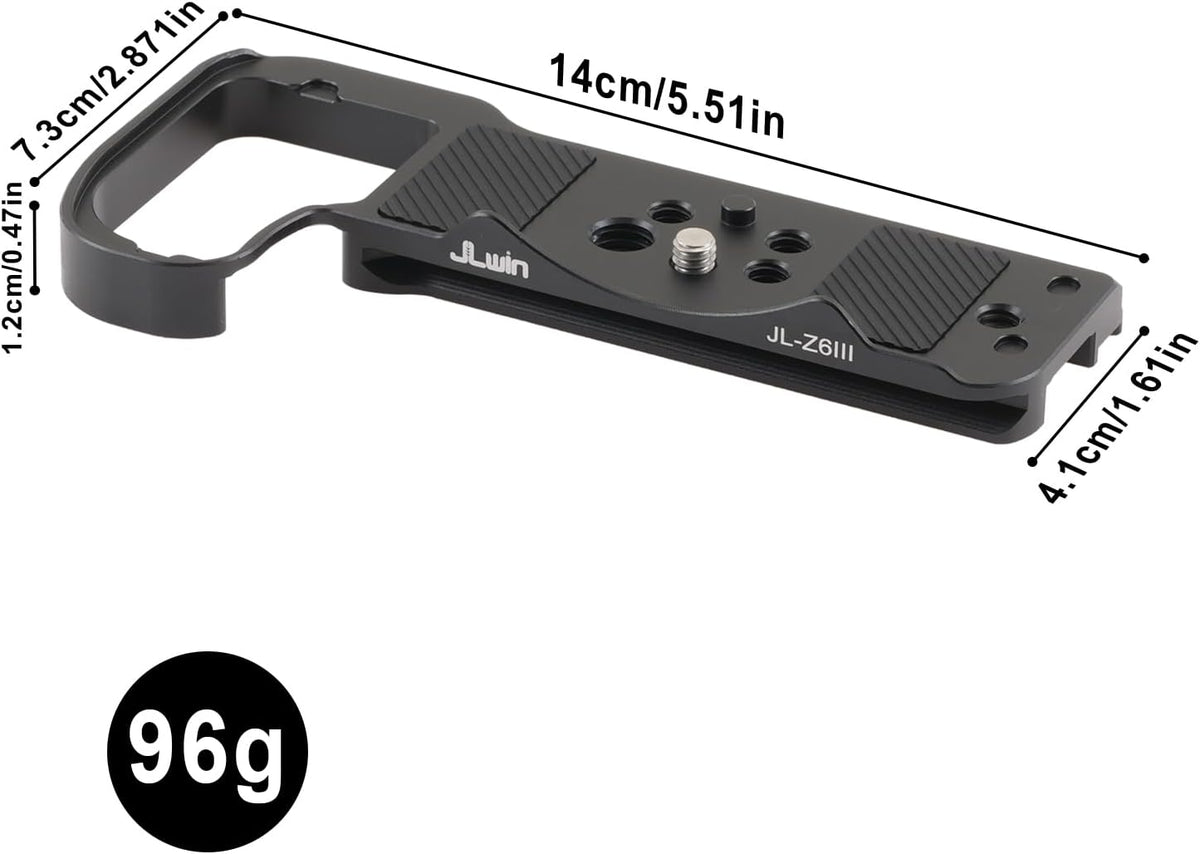 Hersmay Z6III Z6 Baseplate Quick Release Plate for Nikon III Mirrorless Camera Gip Cold Shoe Mount for Arca-Swiss Quick