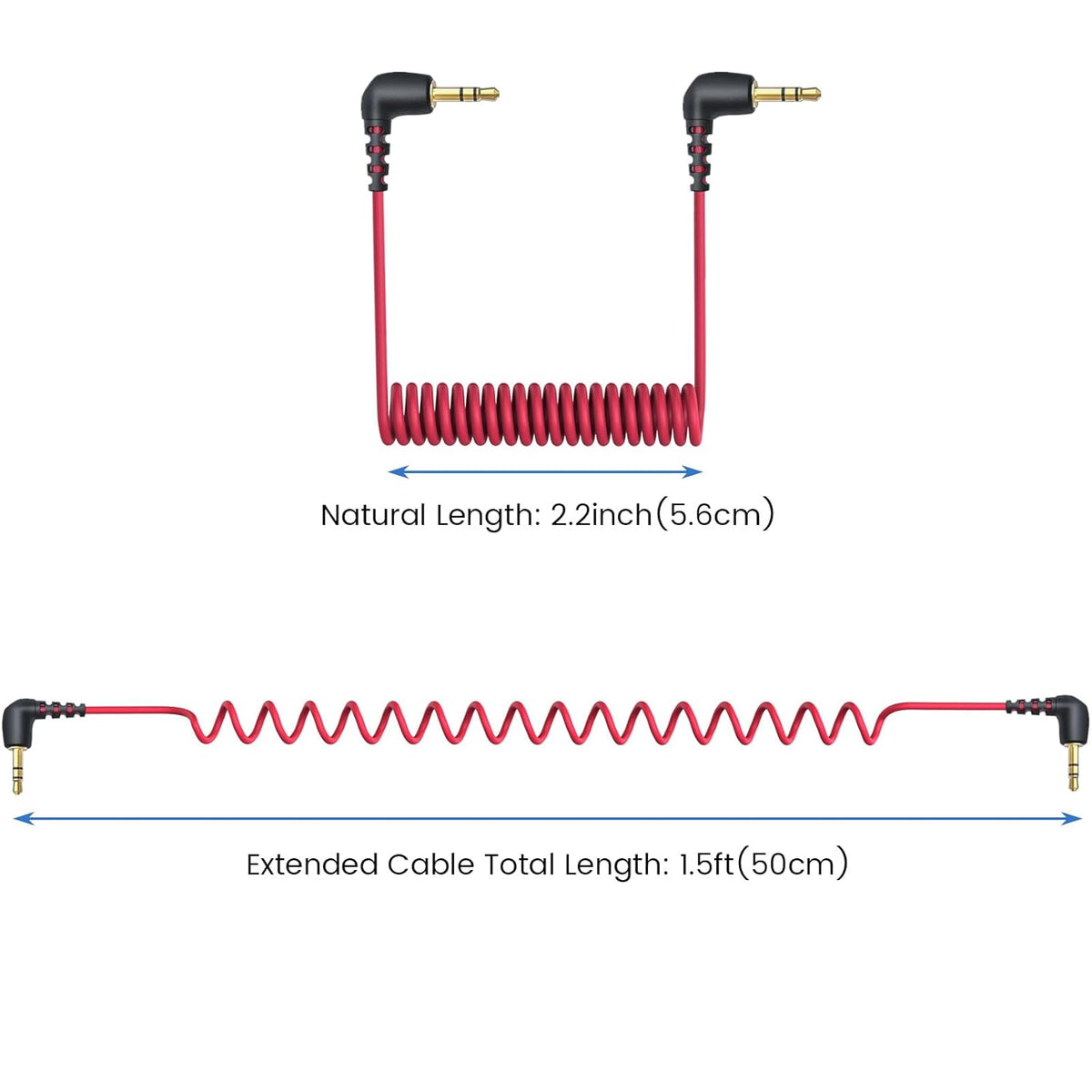 2-Pack 3.5mm 2 2 M1 M2 150 3.5mm Microphone Cable Compatible with Rode Wireless Pro / Wireless Go / DJI Mic