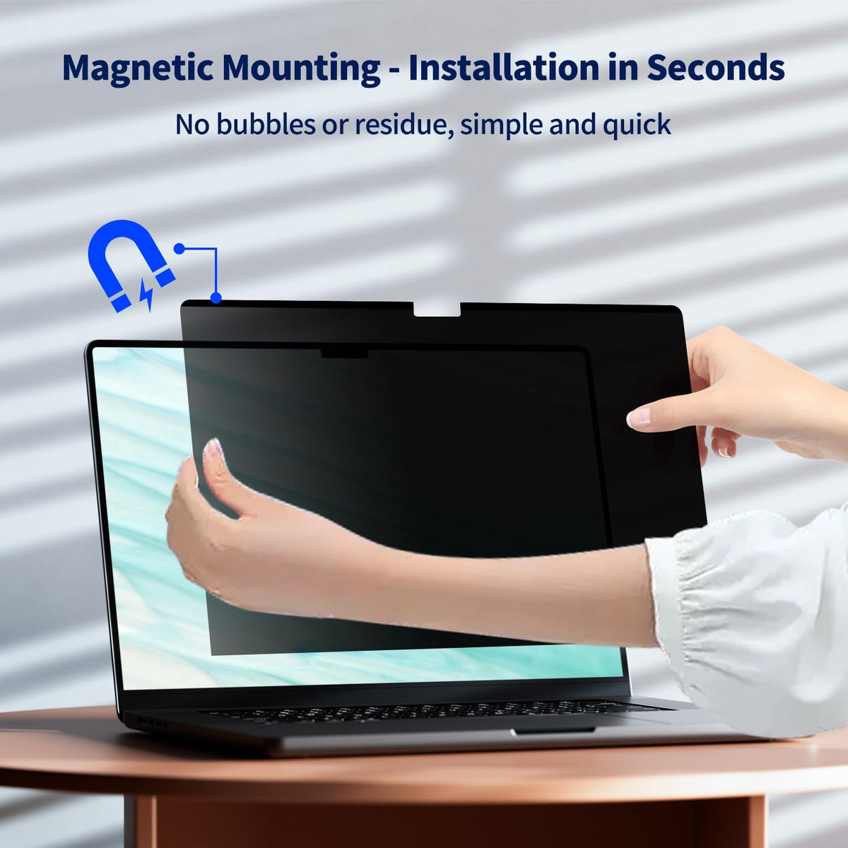 16 Inch 16:10, 16" 1920x1200 Magnetic Laptop Privacy Screen Removable Matte Anti Glare Blue Light Filter - Computer