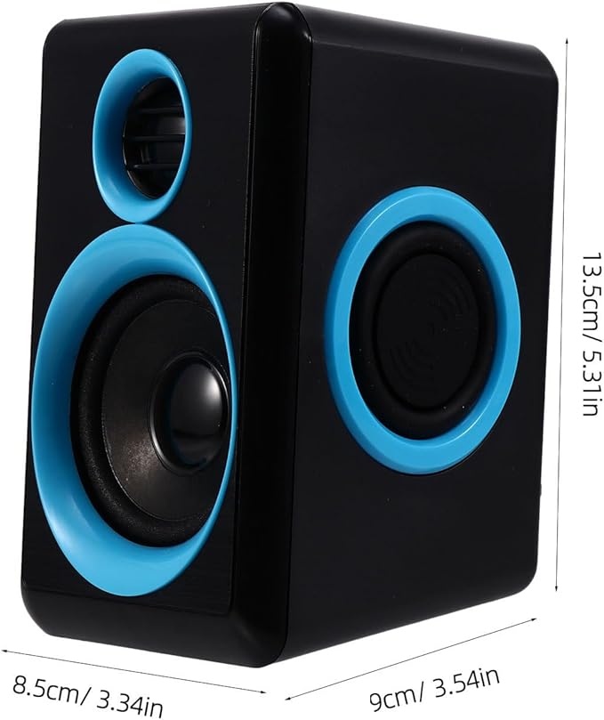 Zerodeko Mini USB 2.0 Laptop Speaker for Desktop Computer Compact Mini Speaker with Loud Diaphragm for Home Office Use Compatible with PC and Notebook