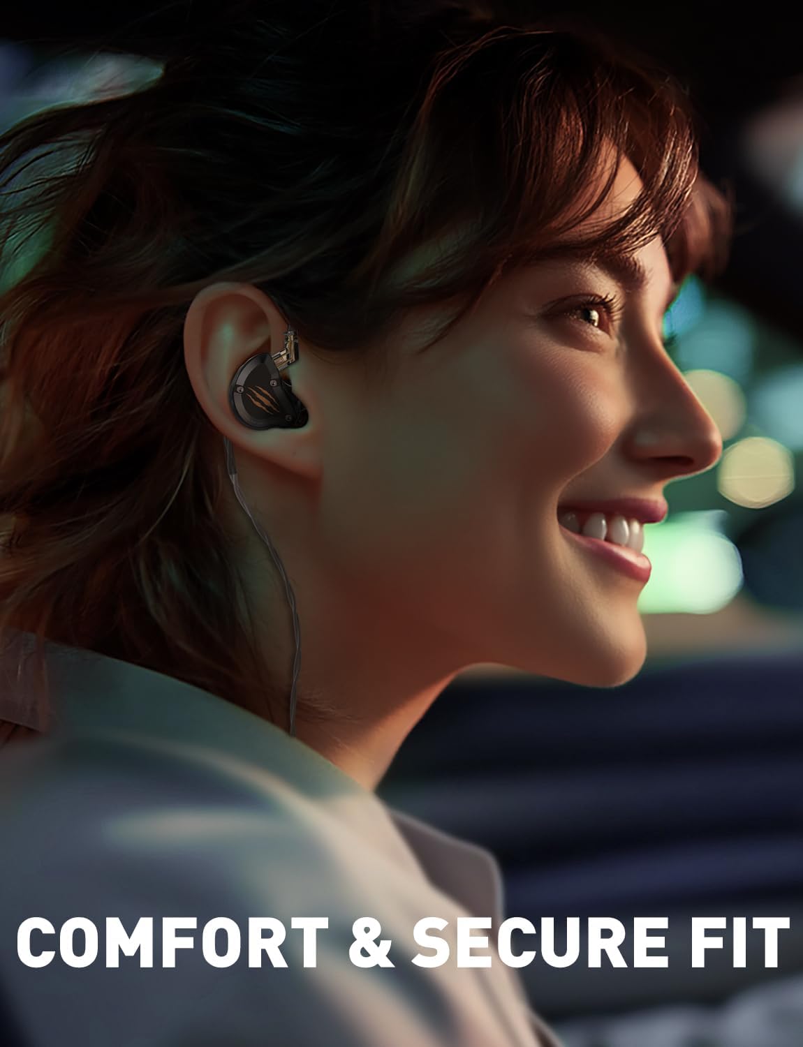 in Ear Monitors Headphones, HiFi Wired Earbuds with Noise Isolating, Type-C with Microphone Earphone, IEM Headset with Detachable Recessed 2Pin Cable for Gaming, Musicians, Singer