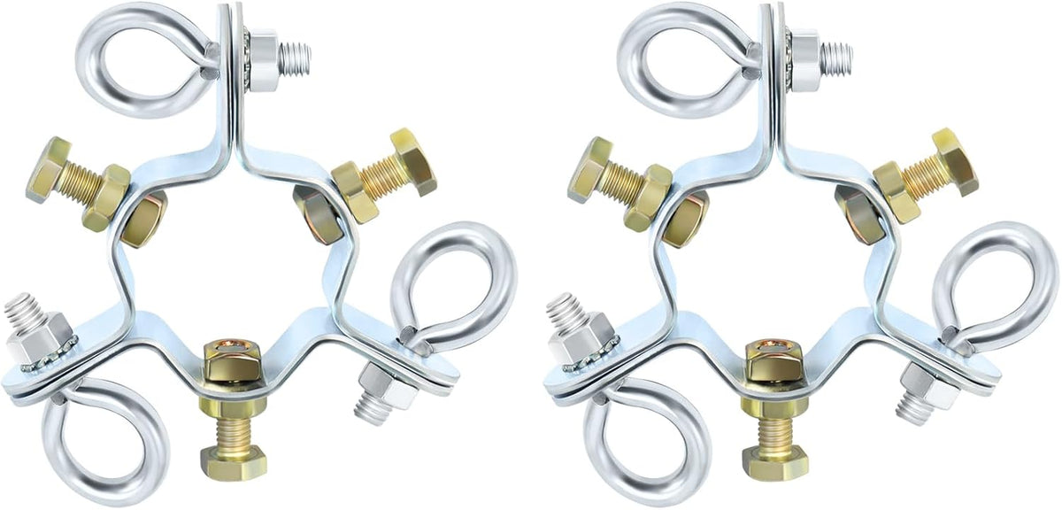 Abode 43-A 2-1/4" 2 Pack EZ Adjustable Way Antenna Masts Guy Wire Clamp for Erecting Heavy Duty Antenna Masts