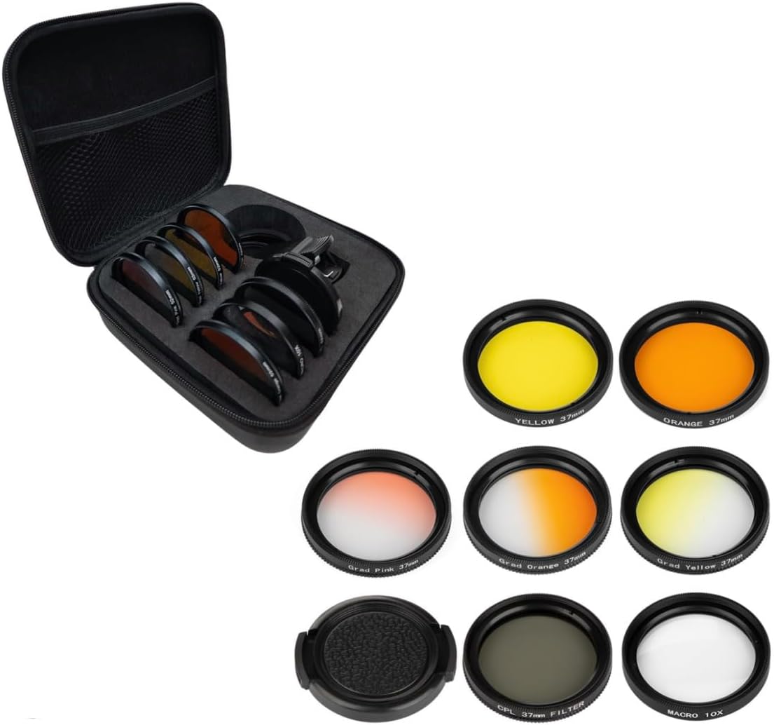 Reef Coral Lens Phone Kits for Phone 7 Lenses Kit 1 Dust Shield Case 2 Lens Clips