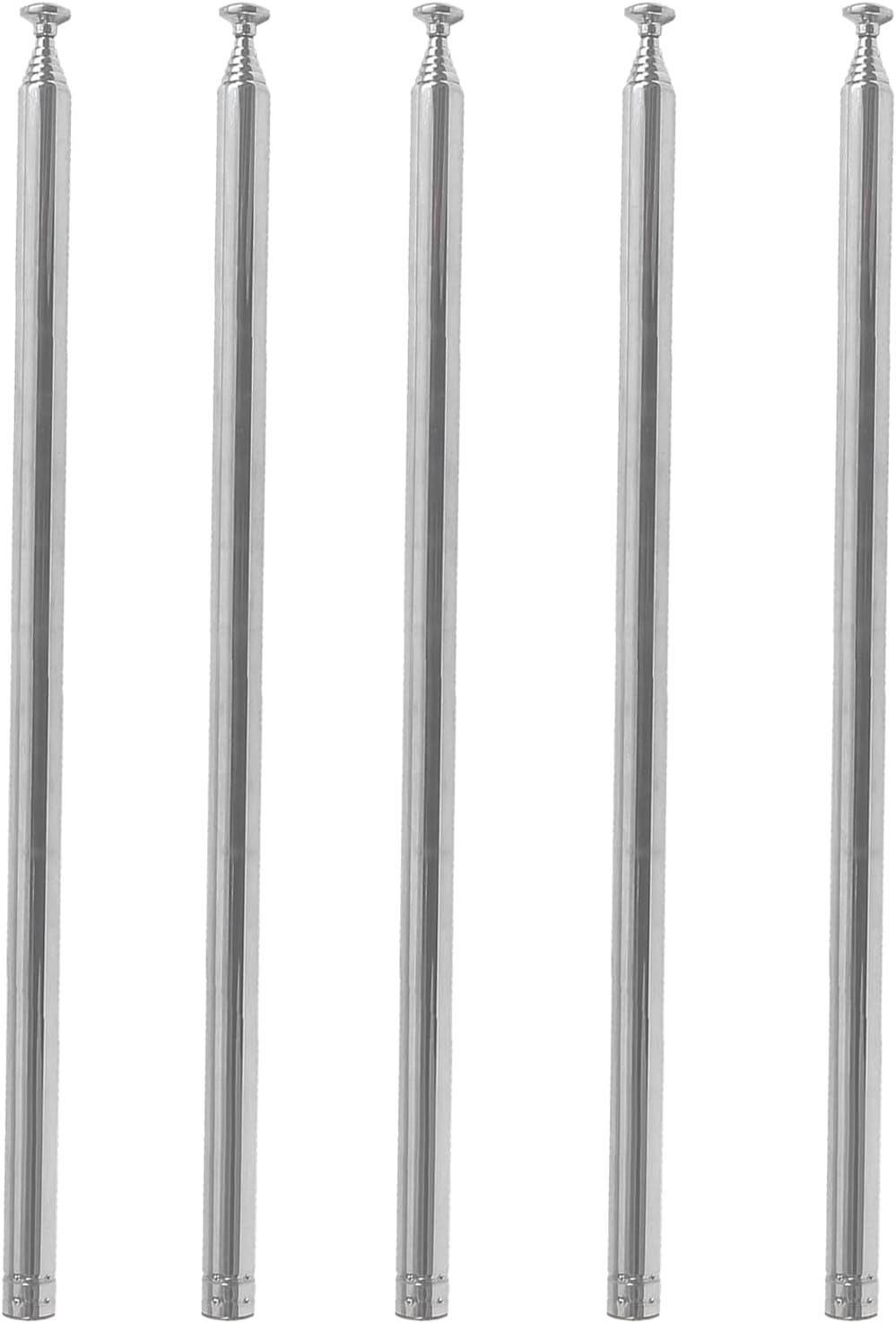 AEDIKO 5pcs M3 7 Female Antenna Telescopic Antenna Thread Sections AM FM Radio Universal Antenna for Radio TV Electric