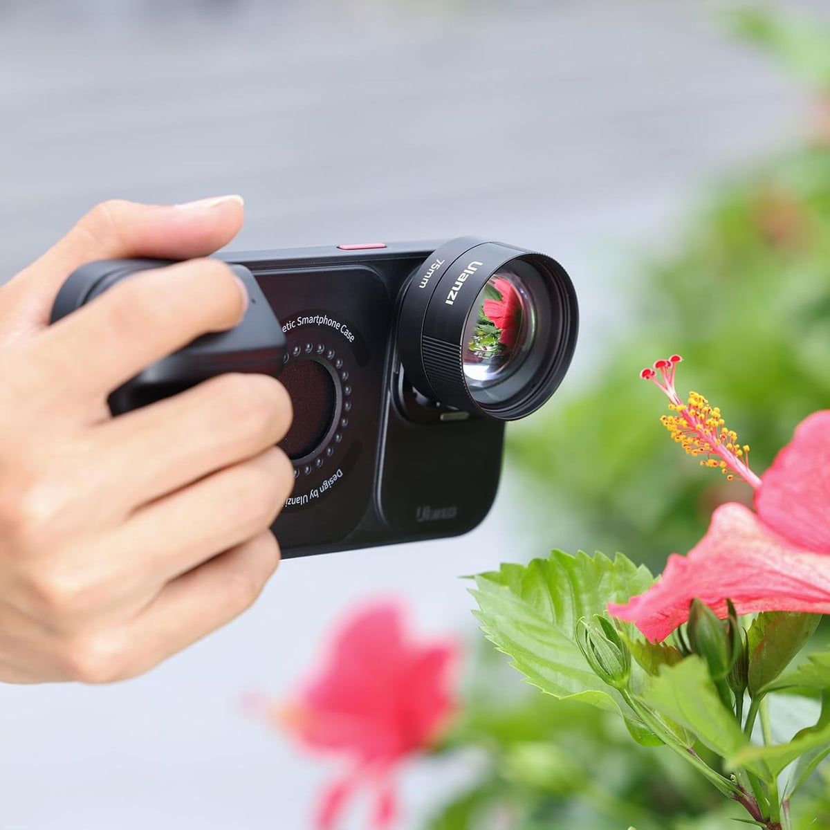 ULANZI CL-003 Phone Macro Lens, HD 75mm Phone Camera Lens for 17mm Thread, Compatible with iPhone Samsung Smartphone Cage Case with 17mm Adapter
