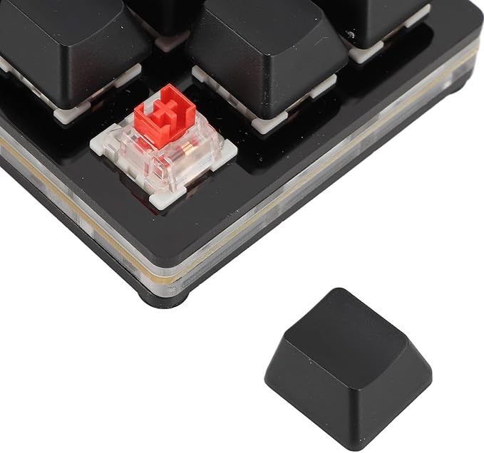 12 Key Mechanical Gaming Keyboard Mini USB Wired RGB Red Switch Programmable Macro Keyboard One Handed Mechanical Keyboard Hot Swappable Keyboard Macro Keypad for Home Office