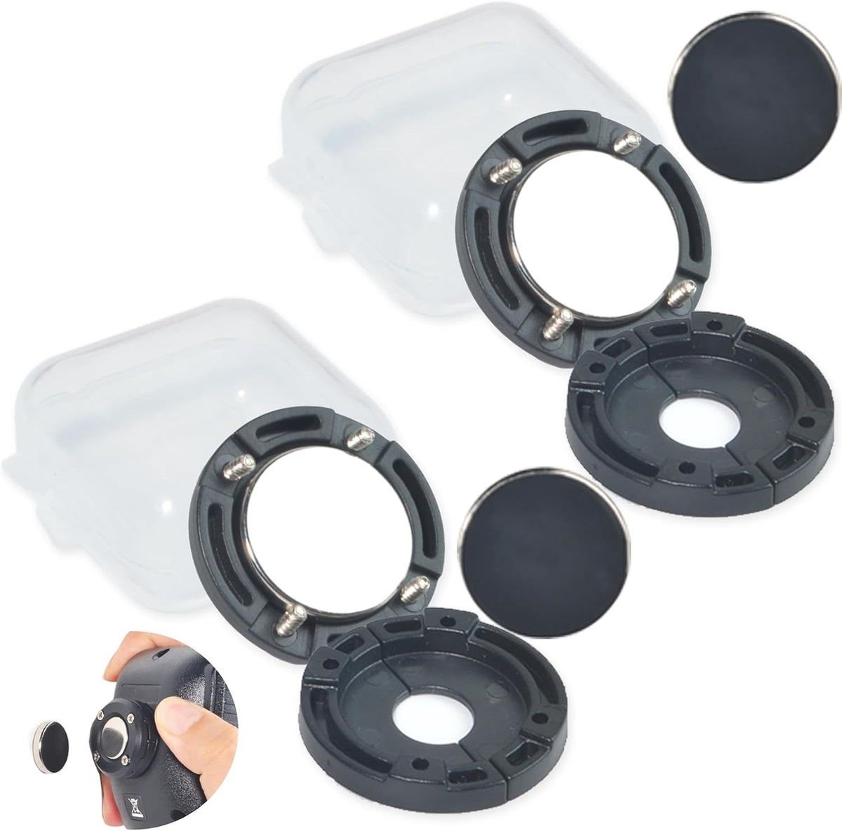 HYS 302-636LB1, HMN1090, PRO505XL Universal Magnetic Mic Holder Mount - Hands-Free Round Knob Speaker Microphone Hanger