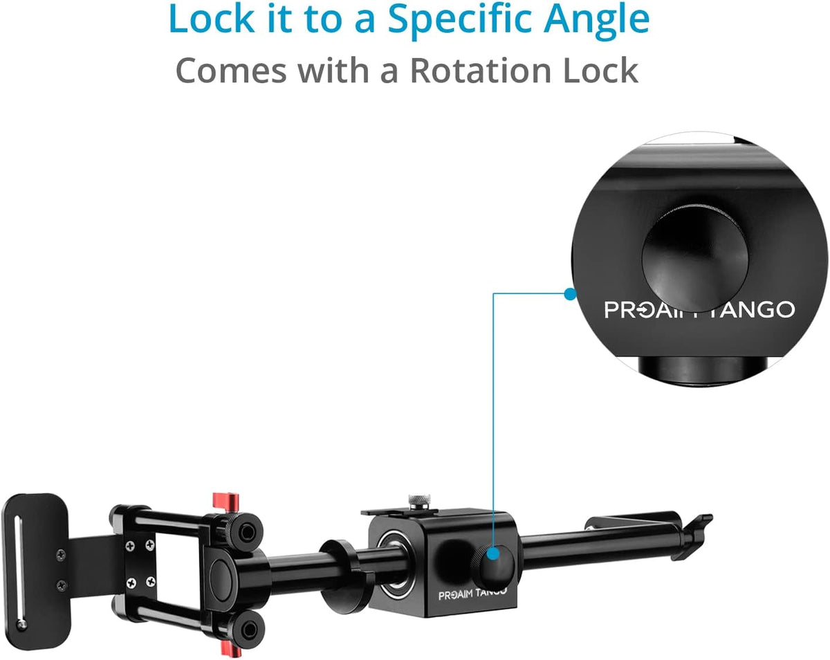 PROAIM Tango 360° Camera Rotating Dutch Angle Rig for DSLR Cameras. Height Adjustable. Payload up to 2.27kg/5lb. (P-TNGO-01)