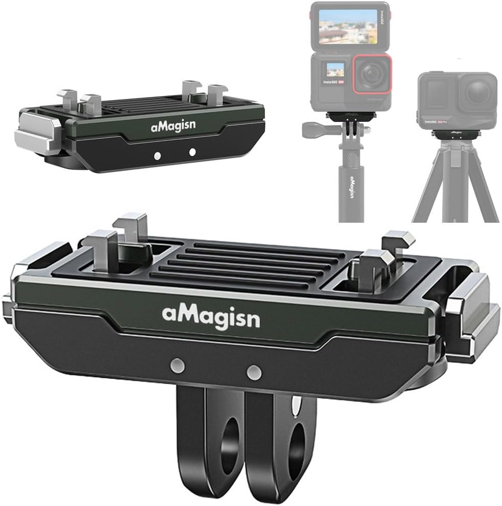 Honlyn Insta360 X4 Air/X5/ 2/Ace Metal Magnetic Mount Compatible with Ace Pro Pro Quick Release Adapter