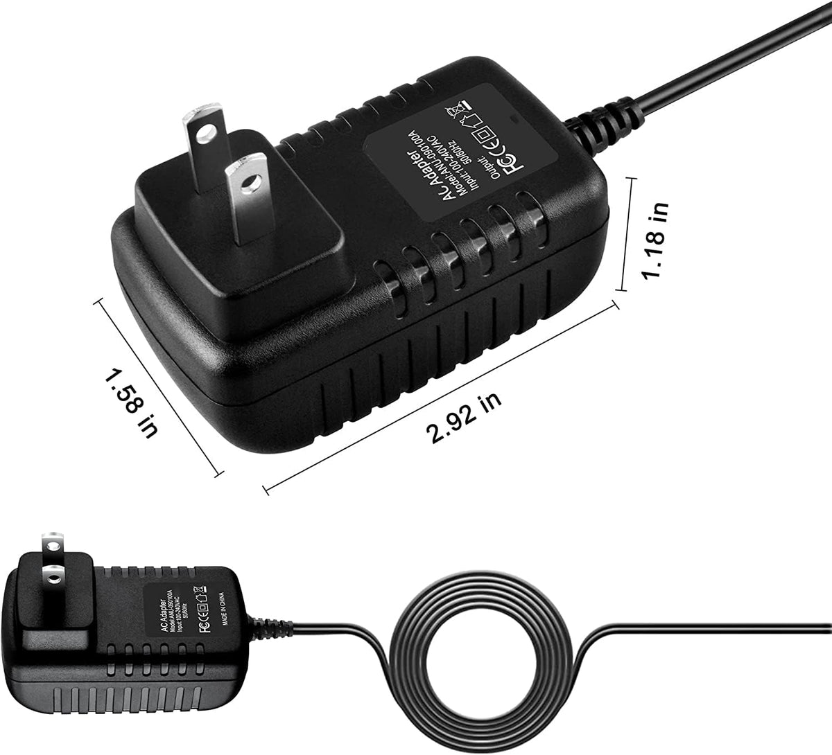 GUY-TECH 12V PRO-90 12VDC AC/DC Adapter Compatible with RadioShack Radio Scanner Home Power Supply Cord
