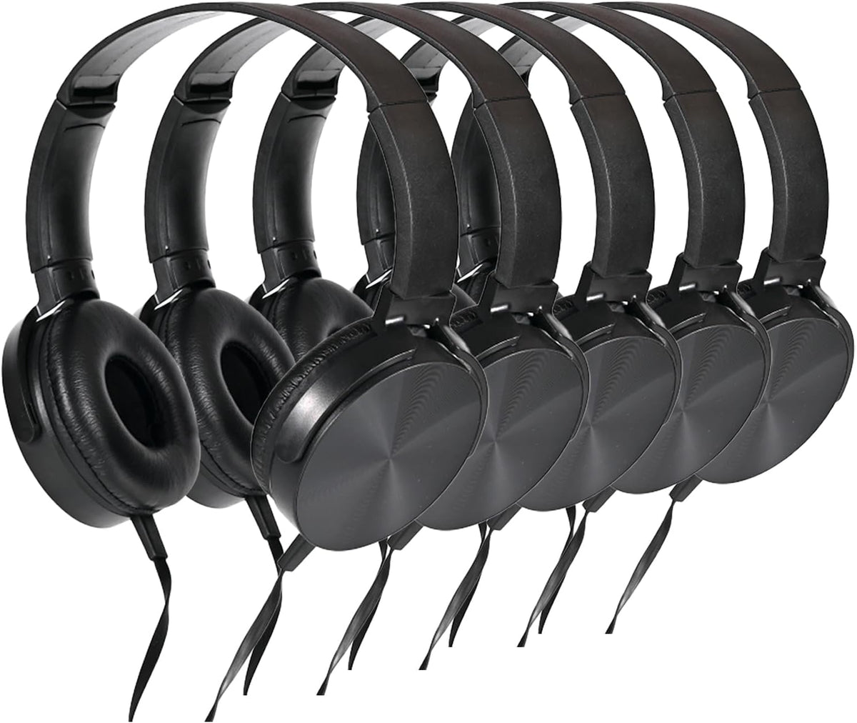 5-Pack,Durable 3.5mm Bulk Kids Headphones for School Classroom Wired On-Ear Plug for Kids,Students,Computer,Kindle