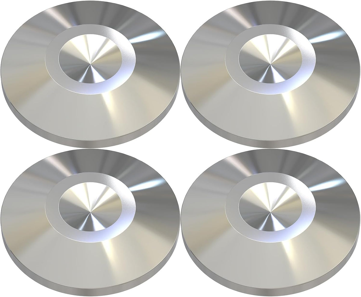 Preffair 4Pcs Stainless Steel Audio Speaker Spike Pads Mats Speaker Isolation Stand Feet Cone Shock Floor Protector Base for HiFi Turntable Subwoofer Loudspeaker Amplifier CD DVD Player