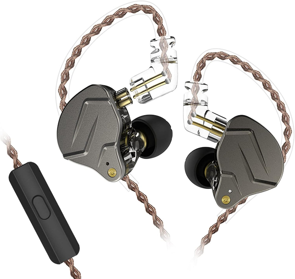 KZ ZSN Pro Dual Drivers 1BA 1DD in Ear Earphones HiFi Power Bass Earbuds Headphones High Clarity Sound Wired Earphones with Detachable Cable for Audiophile Musician