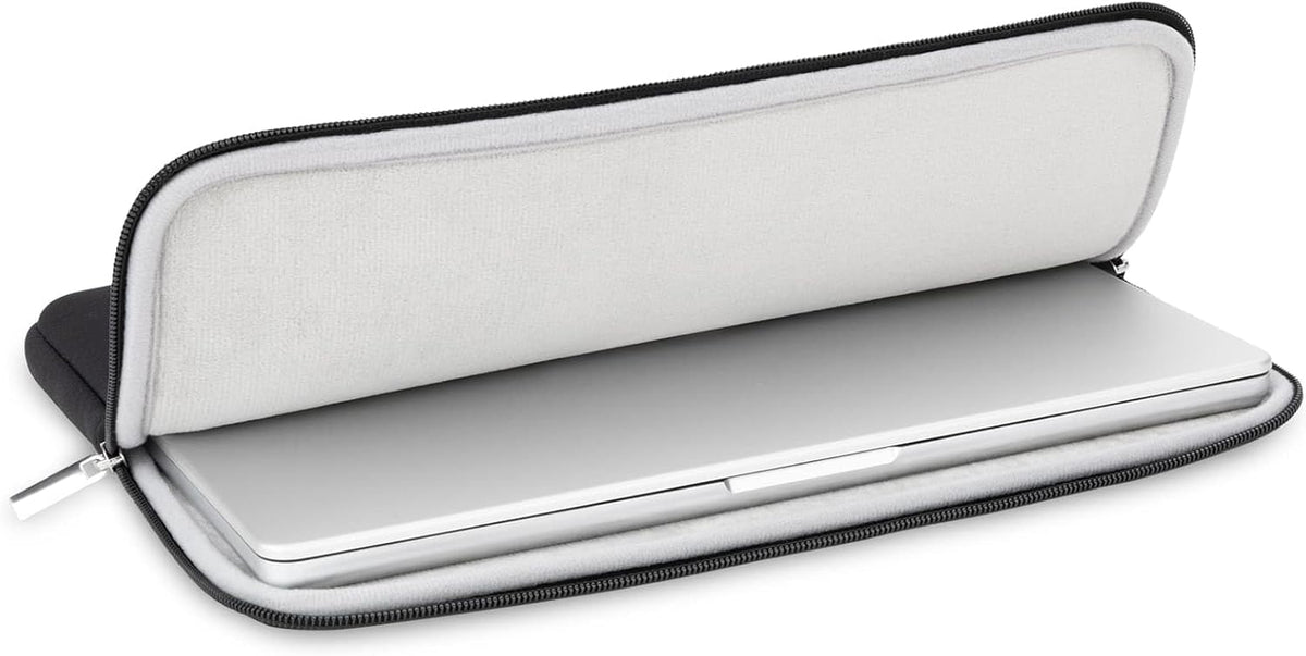 RAINYEAR Laptop Sleeve Protective Case Soft Lining Zipper Cover Padded Carrying Bag Compatible with Notebook Computer Ultrabook Chromebook 13"-13.3", Blcak (Upgraded Version)