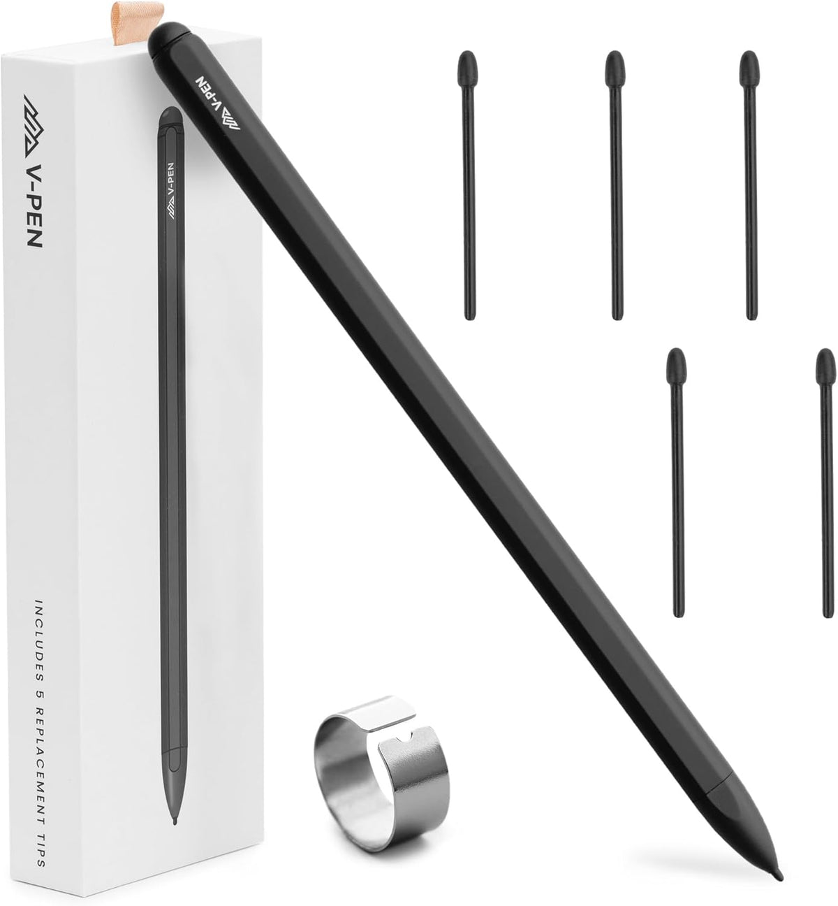 V-Pen EMR Stylus Remarkable 2 Pen Replacement with Digital Eraser + 5 Tips | 4096 Pressure Level Sensitivity & Palm Rejection | Digital Pen Marker Plus Compatible Kindle Scribe & Tablet Pen