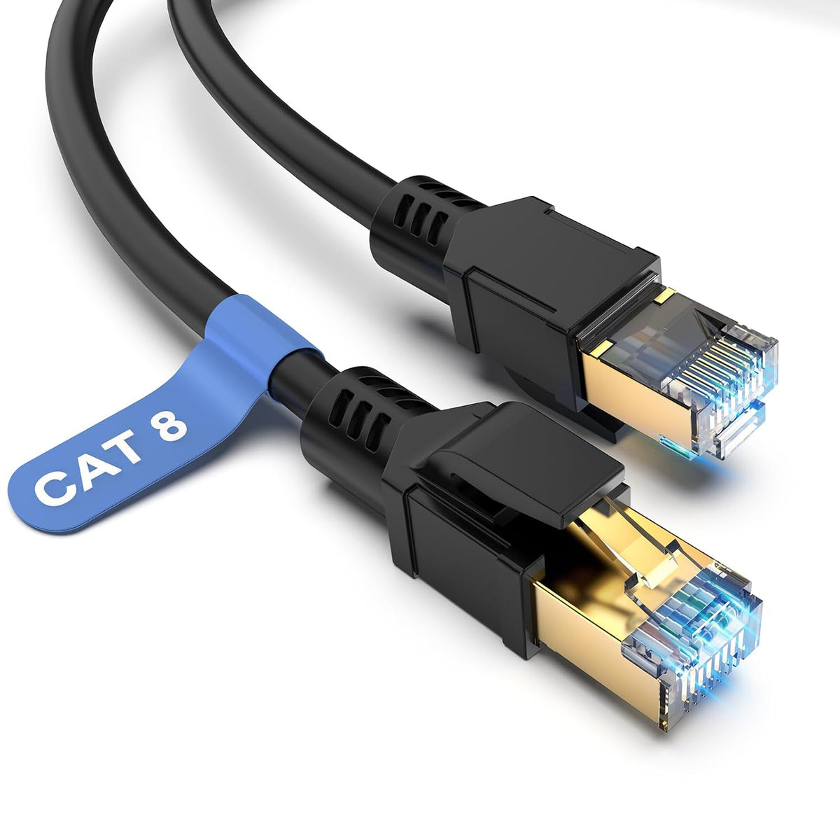 8 6 Cat8 40Gbps 2000MHz, 26AWG BIFALE Cat Ethernet Cable FT, Network Cable Heavy Duty LAN Cable, PE Jacket for Modem