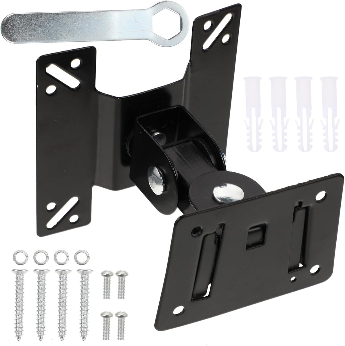Homoyoyo 360 14-27 Inch Wall Mount Tv Bracket and Monitor Mount with Rotation Metal Pivot, Compatible with LCD Screens