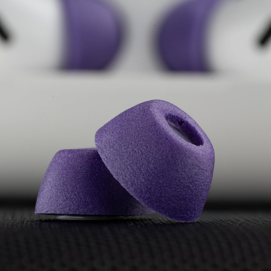Comply TrueGrip MAX | Premium Memory Foam Replacement Earbud Tips for Apple AirPods Pro 1 & 2 | Long Lasting Comfort, MAX Durability, Secure Fit, Superior Noise Isolation| Purple (Medium) (1 Pair)